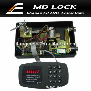 Electronic hotel safe lock system with time delay